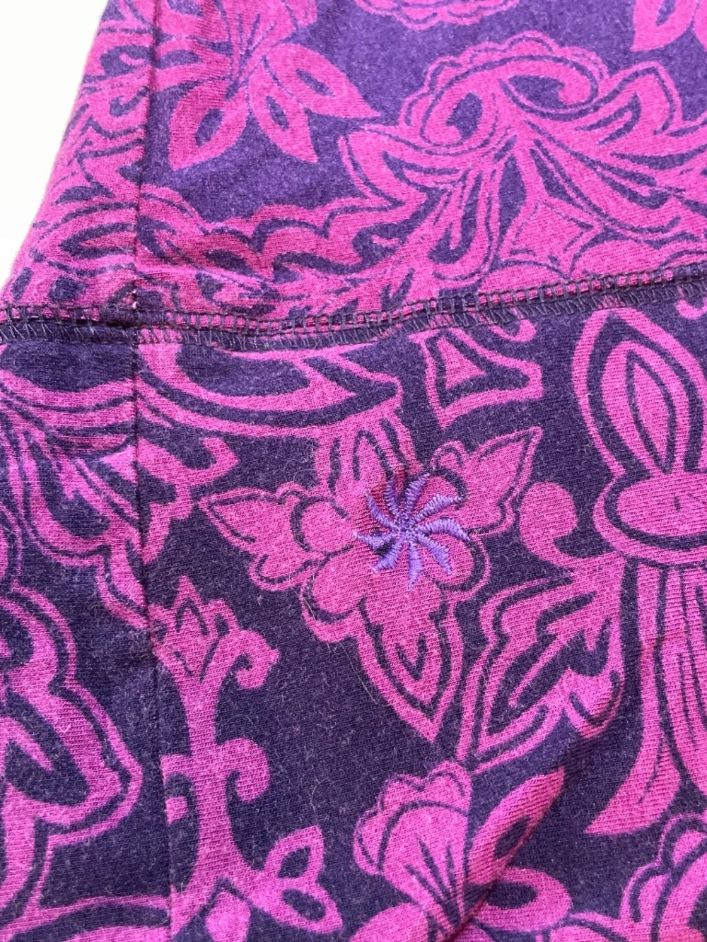 Athleta Purple Floral Long Sleeve Top Size M - Picture 5 of 12